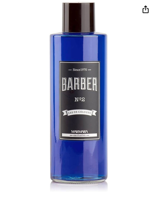 Marmara Barber Cologne - Best Choice of Modern Barbers and Traditional Shaving Fans (No 2 Blue, 500ml x 1 Bottle)