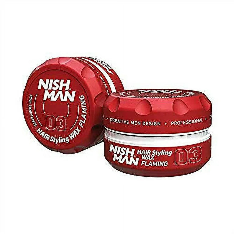 Nishman Hair Styling Series | Hair Wax (150ml - 03 Flaming AQUA WAX)